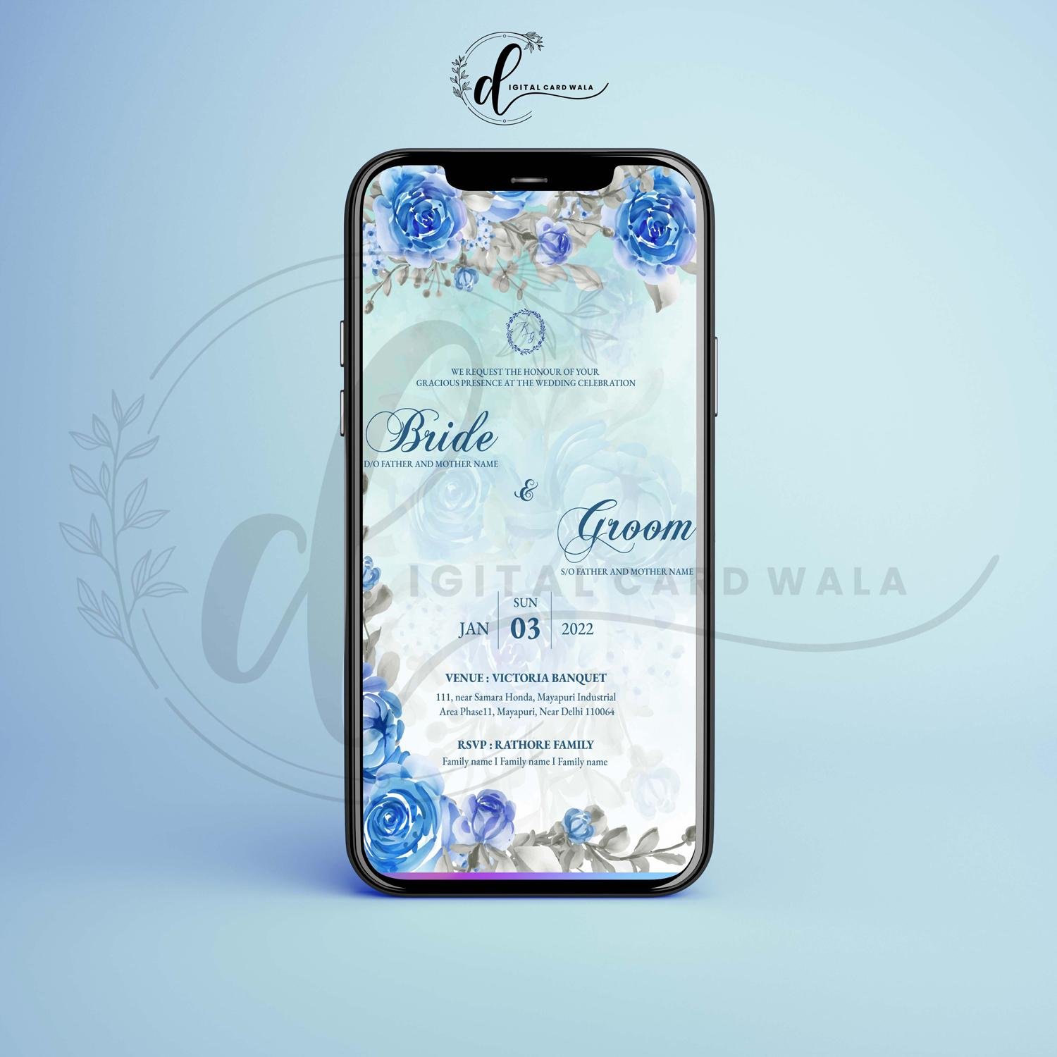 DCW_FL_07 - Floral Wedding Invitation