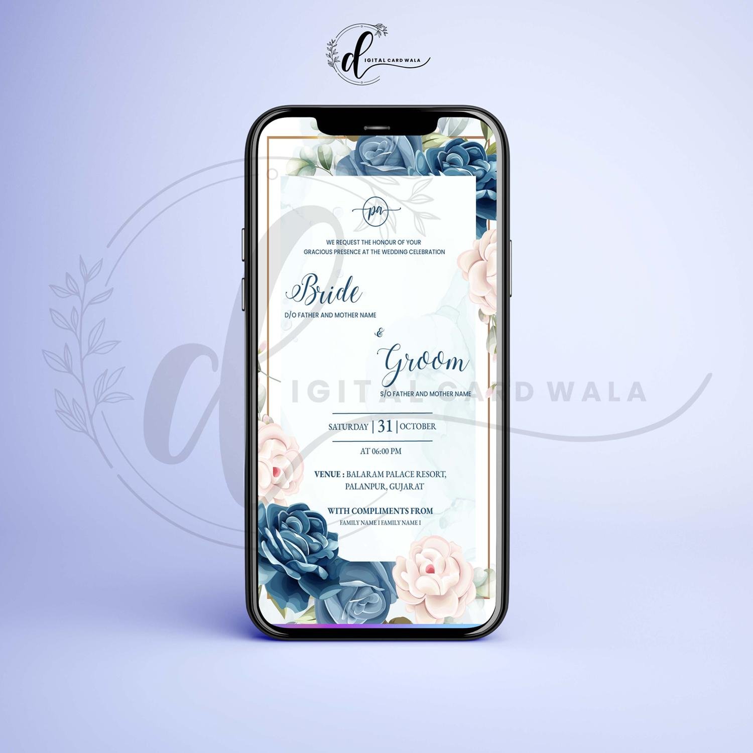 DCW_FL_01 - Floral Wedding Invitation
