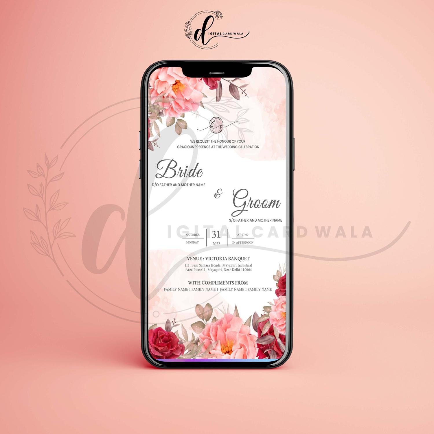 DCW_FL_05 - Floral Wedding Invitation