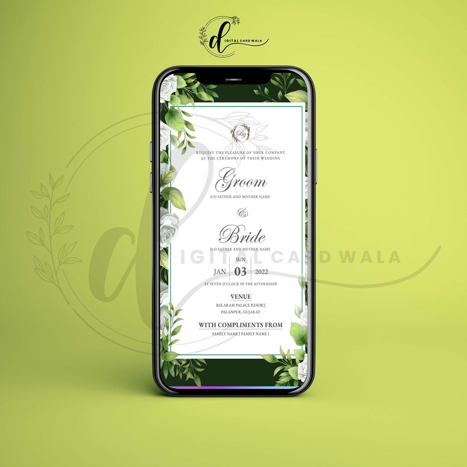 DCW_FL_06 - Floral Wedding Invitation