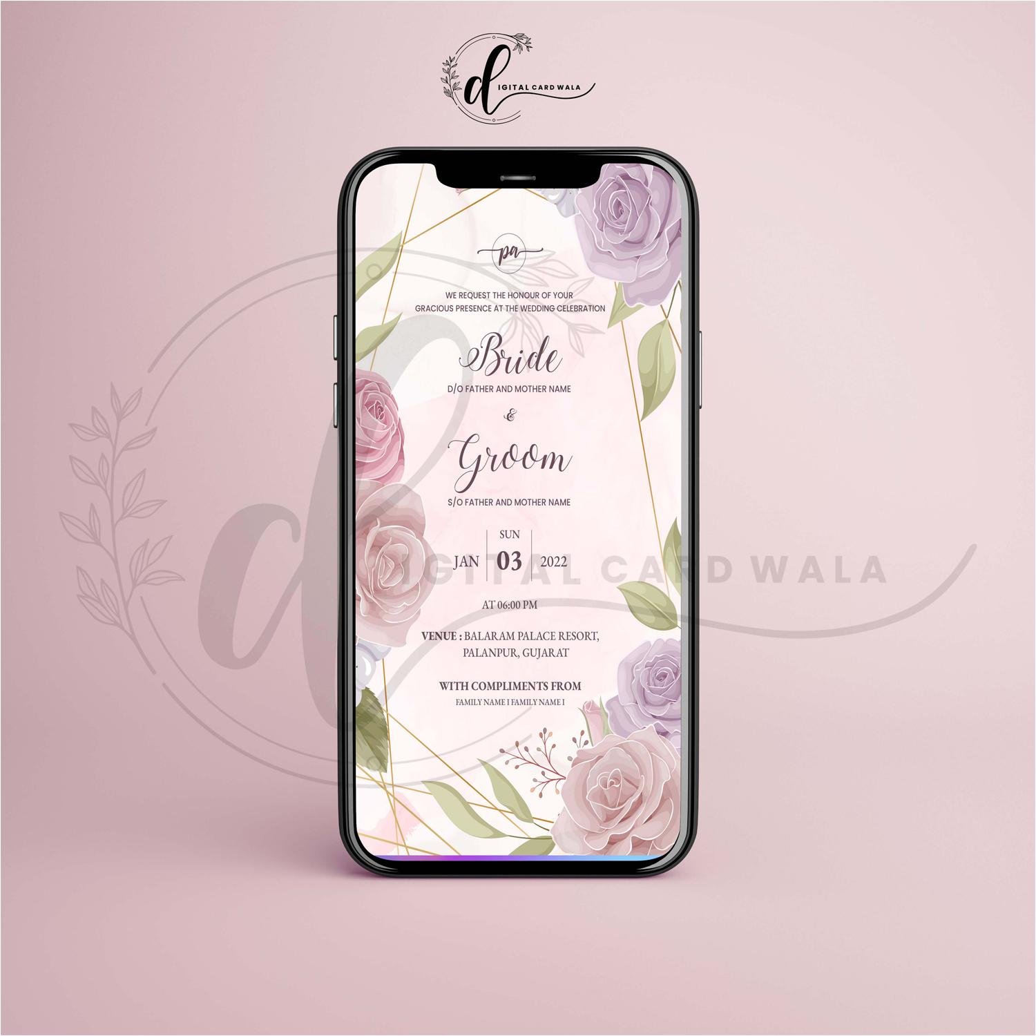 DCW_FL_08 - Floral Wedding Invitation