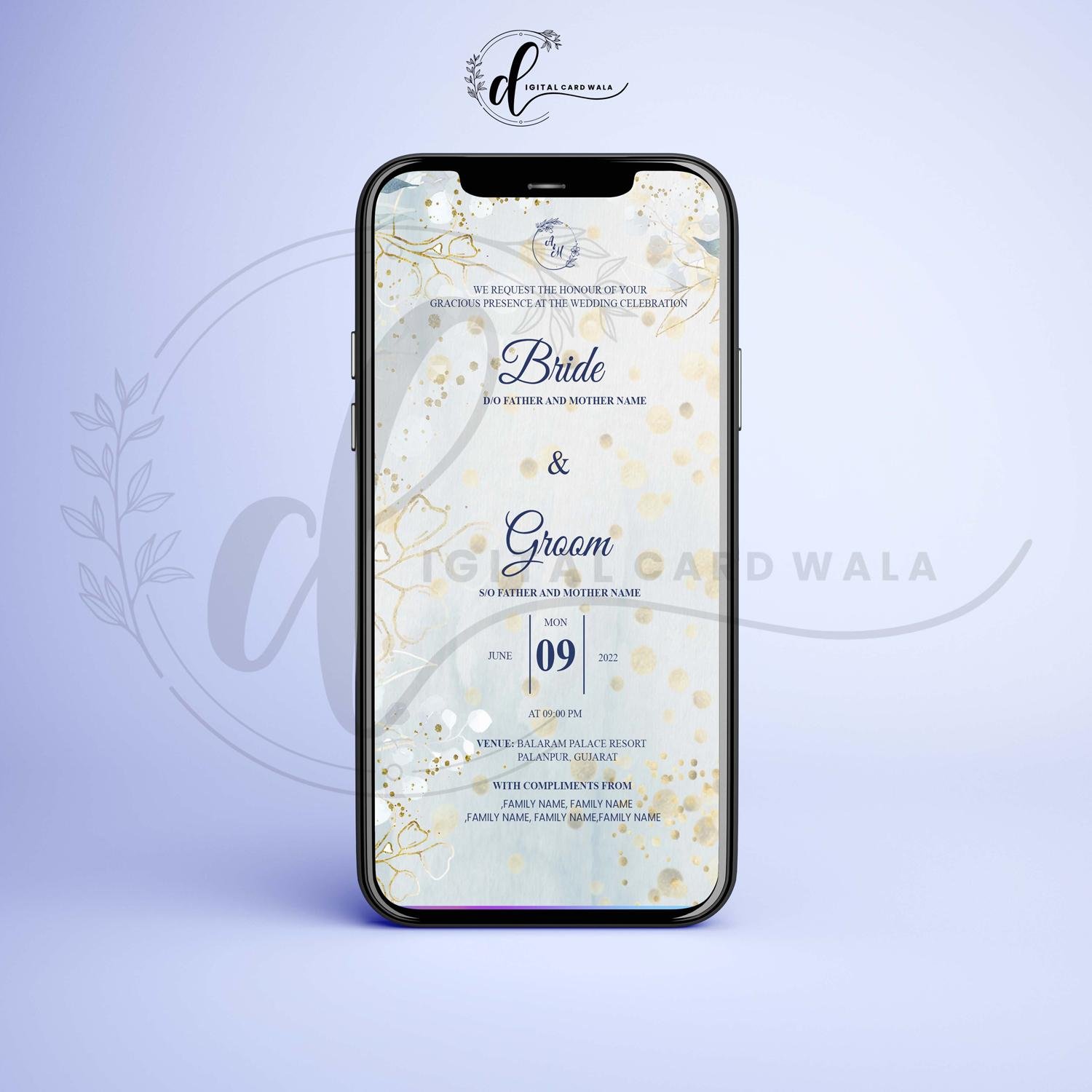 DCW_FL_10 - Floral Wedding Invitation