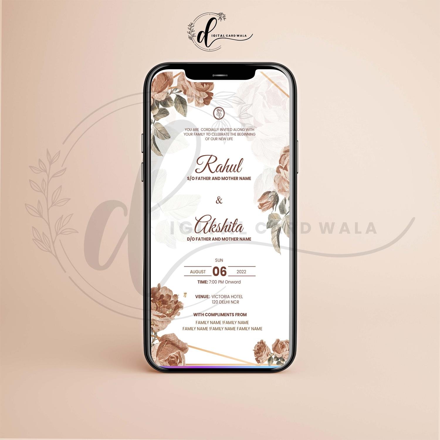 DCW_FL_11 - Floral Wedding Invitation